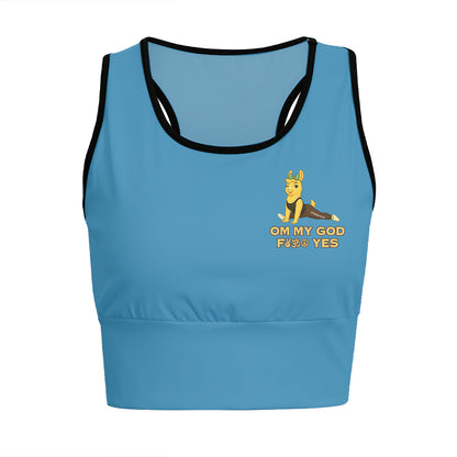 Om My God, Fck Yes Chill Llama Yoga Women's Sports Bra
