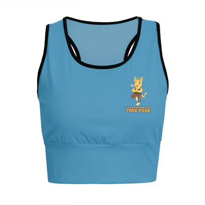 Llama Show You Tree Pose Chill Llama Yoga Women's Sports Bra