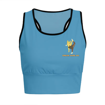 Dream. Dare. Do Chill Llama Yoga Women's Sports Bra