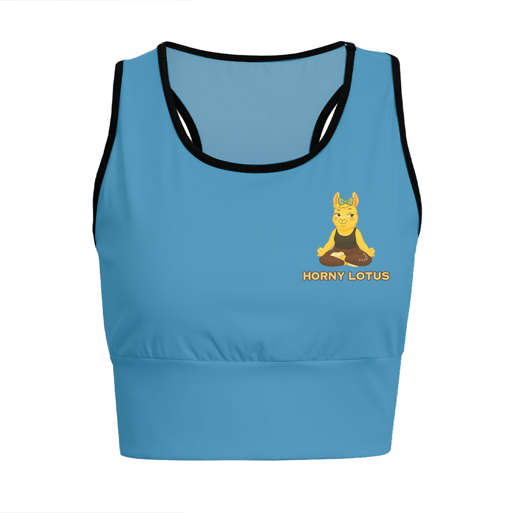 Horny Lotus Chill Llama Yoga Women's Sports Bra