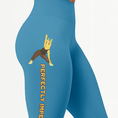 Perfectly Imperfect Chill Llama Yoga Pants All-Over Print Women's High Waist Leggings | 5To9Style