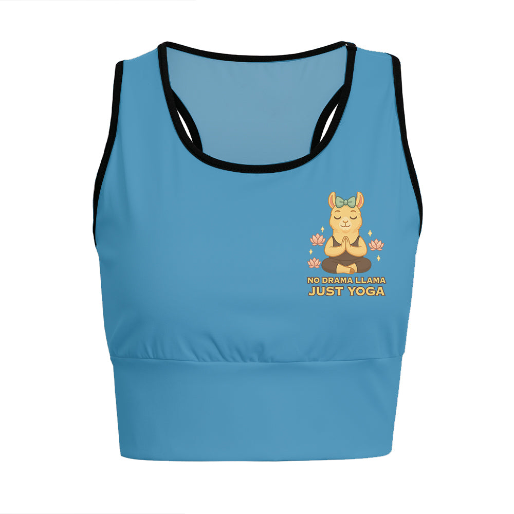 No Drama Llama Just Yoga Chill Llama Yoga Women's Sports Bra