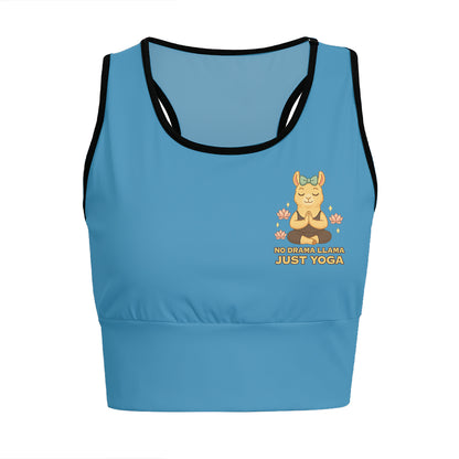 No Drama Llama Just Yoga Chill Llama Yoga Women's Sports Bra