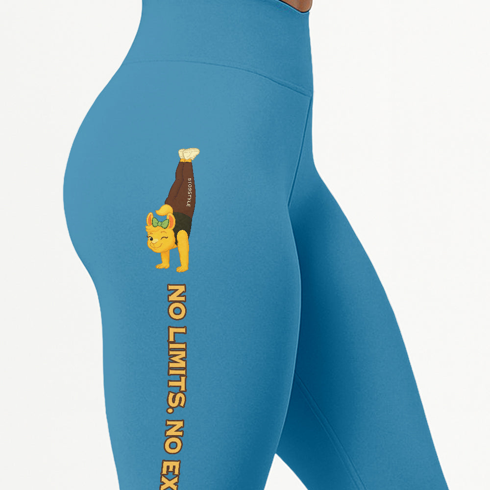 No Limits. No Excuses Chill Llama Yoga Pants All-Over Print Women's High Waist Leggings | 5To9Style