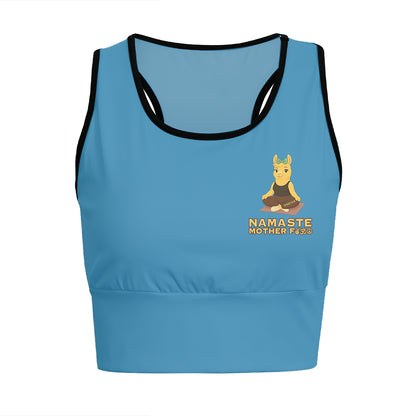 Mother F Namaste Chill Llama Yoga Women's Sports Bra