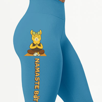 Namaste Bitches Chill Llama Yoga Pants All-Over Print Women's High Waist Leggings | 5To9Style