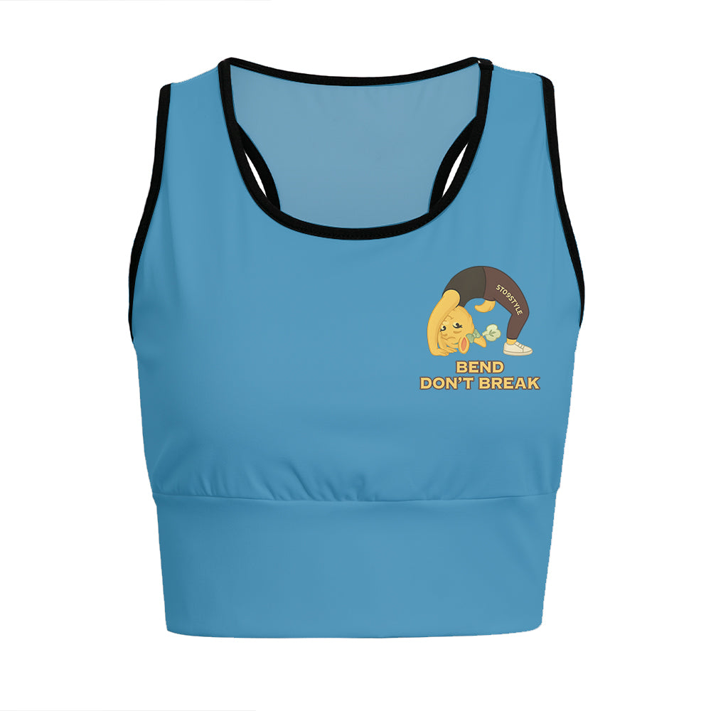 Bend, Don’t Break Chill Llama Yoga Women's Sports Bra