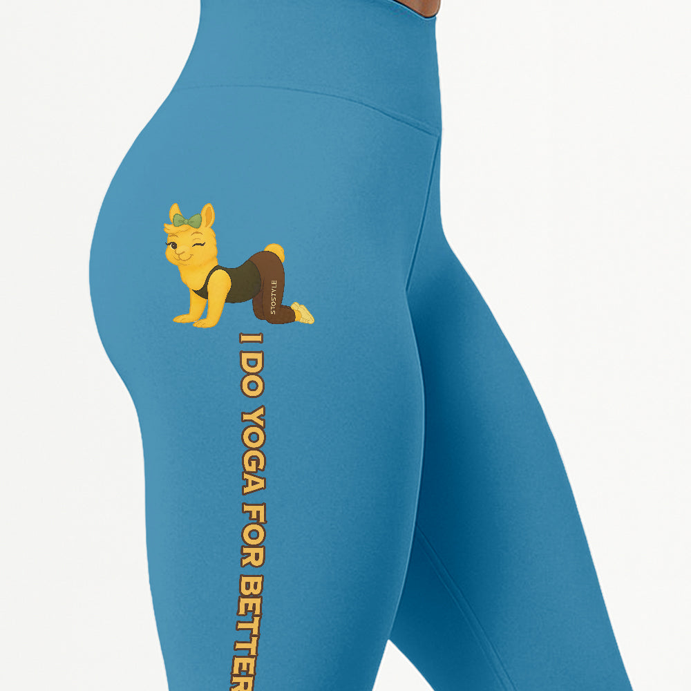 I Do Yoga For Better Sex Chill Llama Yoga Pants All-Over Print Women's High Waist Leggings | 5To9Style