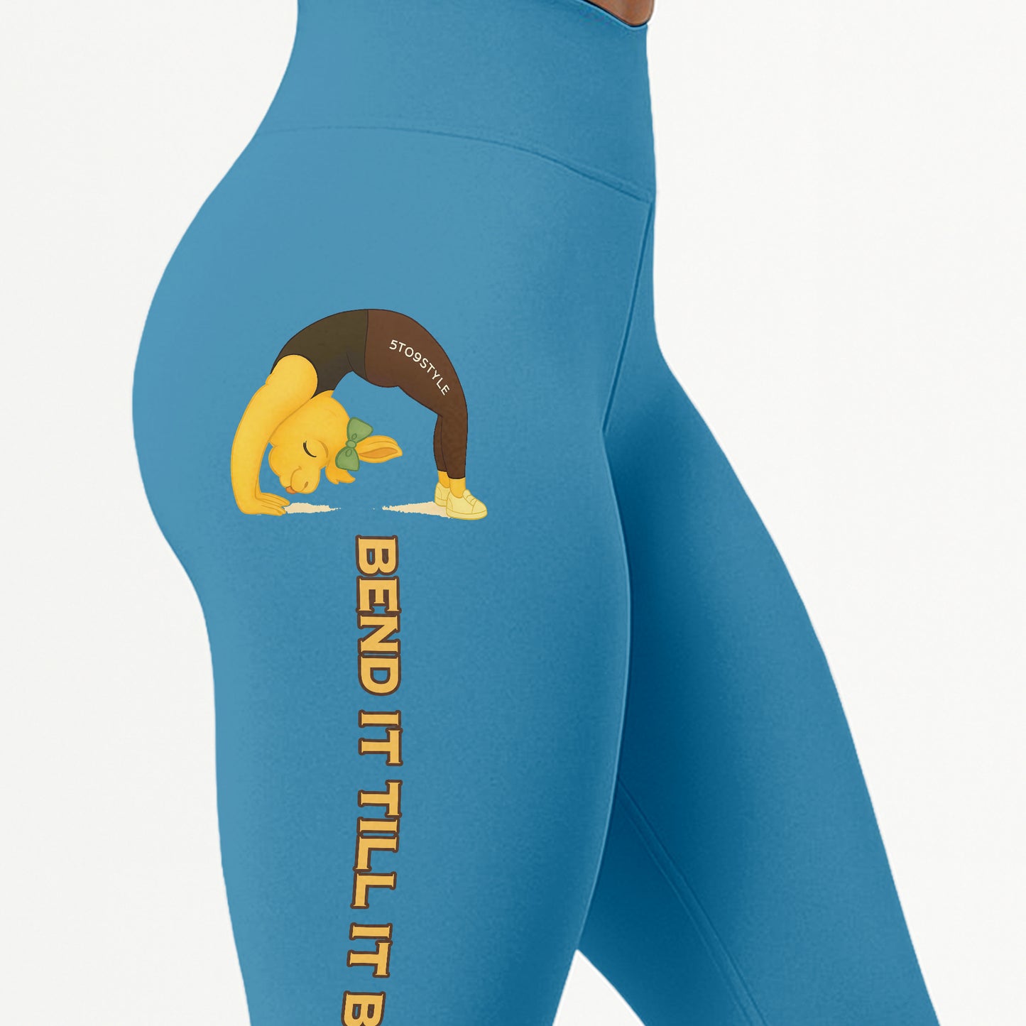 Bend It Till It Breaks Chill Llama Yoga Pants All-Over Print Women's High Waist Leggings | 5To9Style