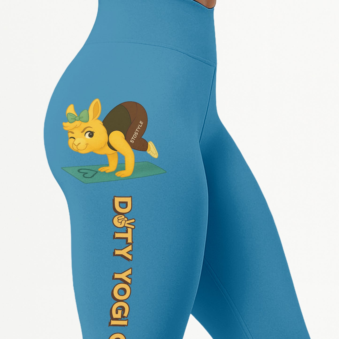 Dirty Yogi Club Chill Llama Yoga Pants All-Over Print Women's High Waist Leggings | 5To9Style