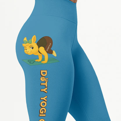 Dirty Yogi Club Chill Llama Yoga Pants All-Over Print Women's High Waist Leggings | 5To9Style