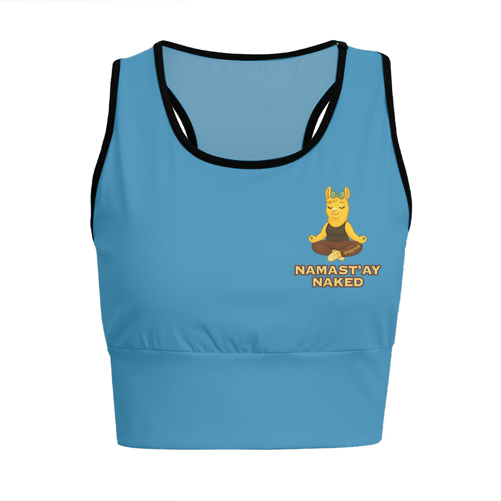 Namast’ay Naked Chill Llama Yoga Women's Sports Bra