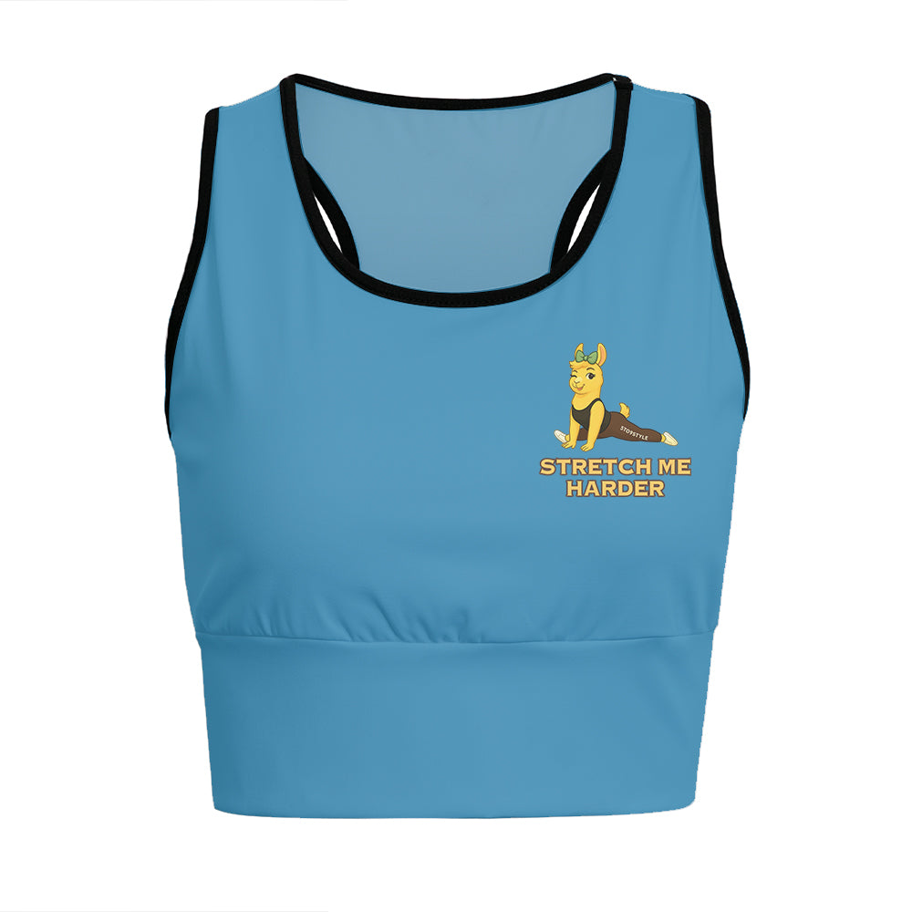 Stretch Me Harder Chill Llama Yoga Women's Sports Bra