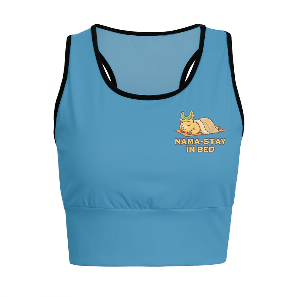 Nama-Stay In Bed Chill Llama Yoga Women's Sports Bra