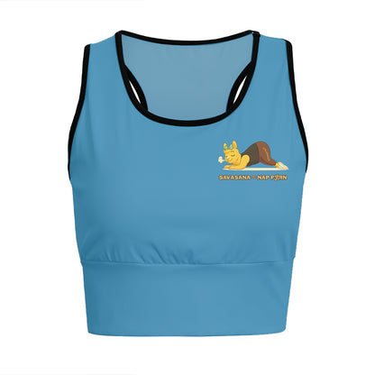 Savasana Nap Porn Chill Llama Yoga Women's Sports Bra