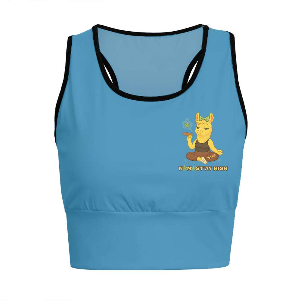 Namast’ay High Chill Llama Yoga Women's Sports Bra