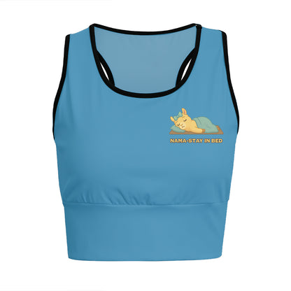 Nama-Stay In Bed Chill Llama Yoga Women's Sports Bra