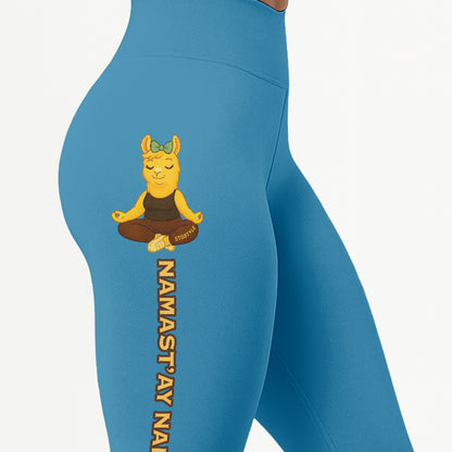 Namastâ€™ay Naked Chill Llama Yoga Pants All-Over Print Women's High Waist Leggings | 5To9Style