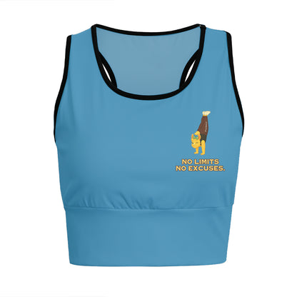 No Limits. No Excuses Chill Llama Yoga Women's Sports Bra