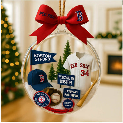 Christmas tree pendant with cute mascot and uniform of American baseball team - Ornament