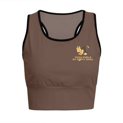 Yoga Fuels My Dirty Soul Chill Llama Yoga Women's Sports Bra