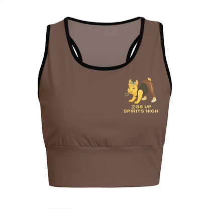 Ass Up, Spirits High Chill Llama Yoga Women's Sports Bra