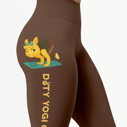 Dirty Yogi Club Chill Llama Yoga Pants All-Over Print Women's High Waist Leggings | 5To9Style