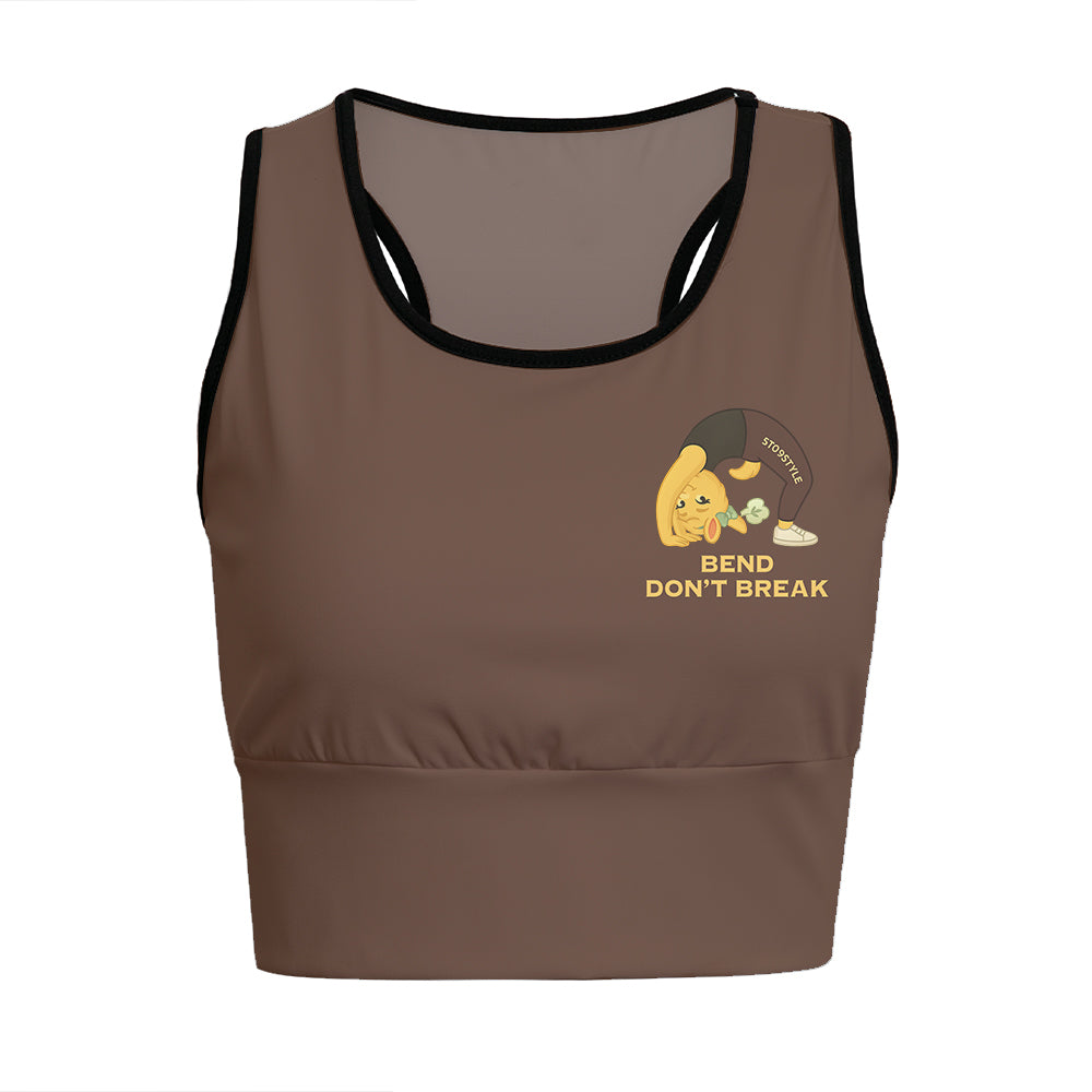 Bend, Don’t Break Chill Llama Yoga Women's Sports Bra