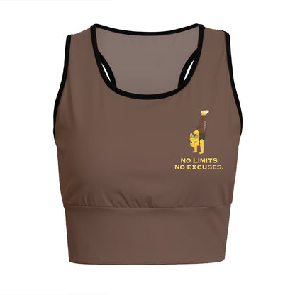 No Limits. No Excuses Chill Llama Yoga Women's Sports Bra