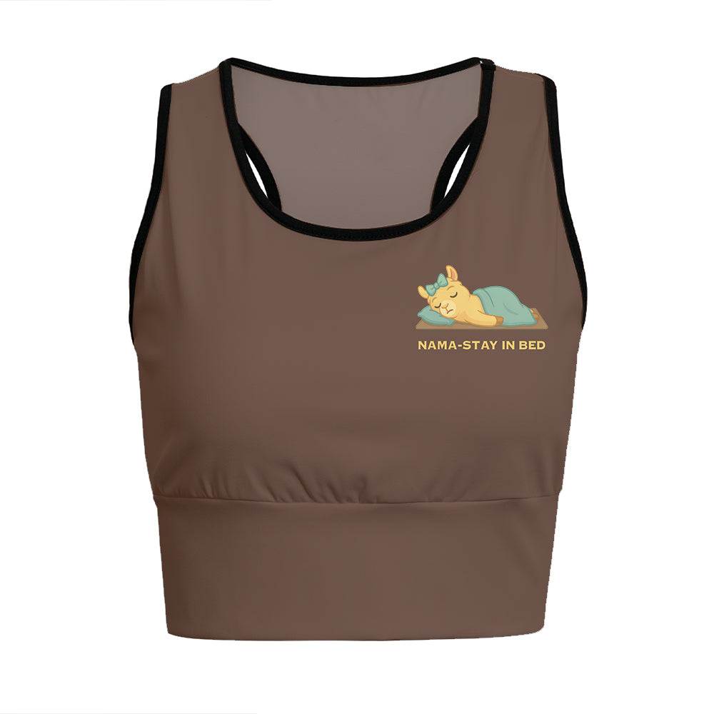 Nama-Stay In Bed Chill Llama Yoga Women's Sports Bra