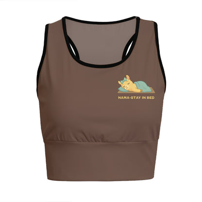 Nama-Stay In Bed Chill Llama Yoga Women's Sports Bra