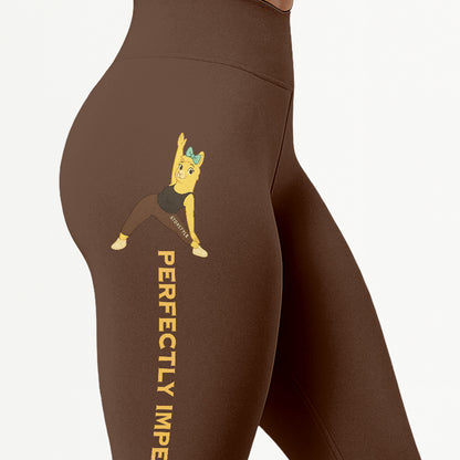 Perfectly Imperfect Chill Llama Yoga Pants All-Over Print Women's High Waist Leggings | 5To9Style