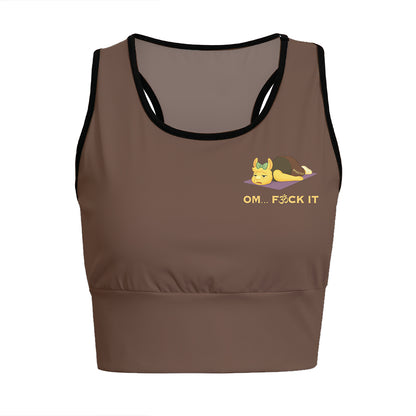 Om… Fck It Chill Llama Yoga Women's Sports Bra