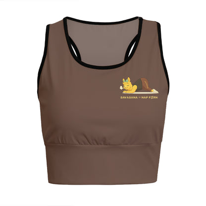 Savasana Nap Porn Chill Llama Yoga Women's Sports Bra