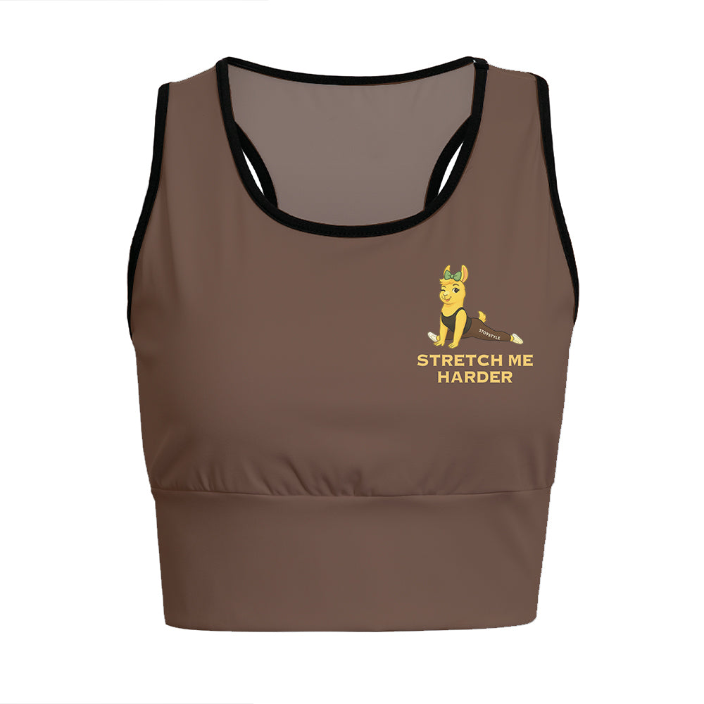 Stretch Me Harder Chill Llama Yoga Women's Sports Bra