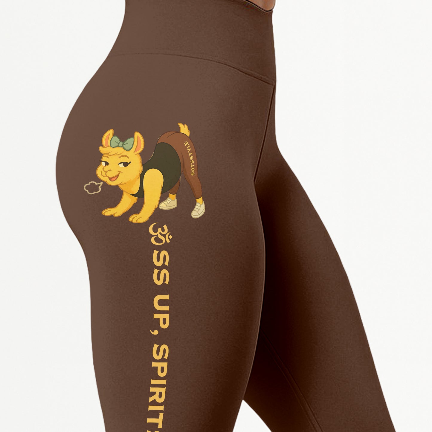 Ass Up, Spirits High Chill Llama Yoga Pants All-Over Print Women's High Waist Leggings | 5To9Style