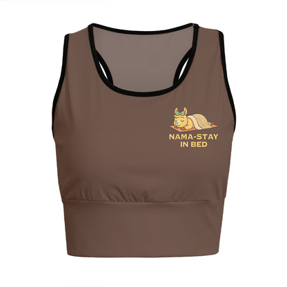 Nama-Stay In Bed Chill Llama Yoga Women's Sports Bra