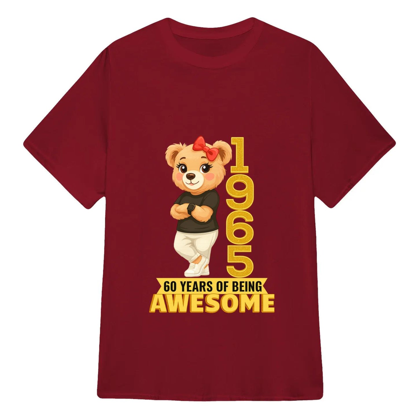 Chilling Bear Birthday Gift Idea Custom Year and Age T-shirt Classic Unisex T-Shirt | 5To9Style