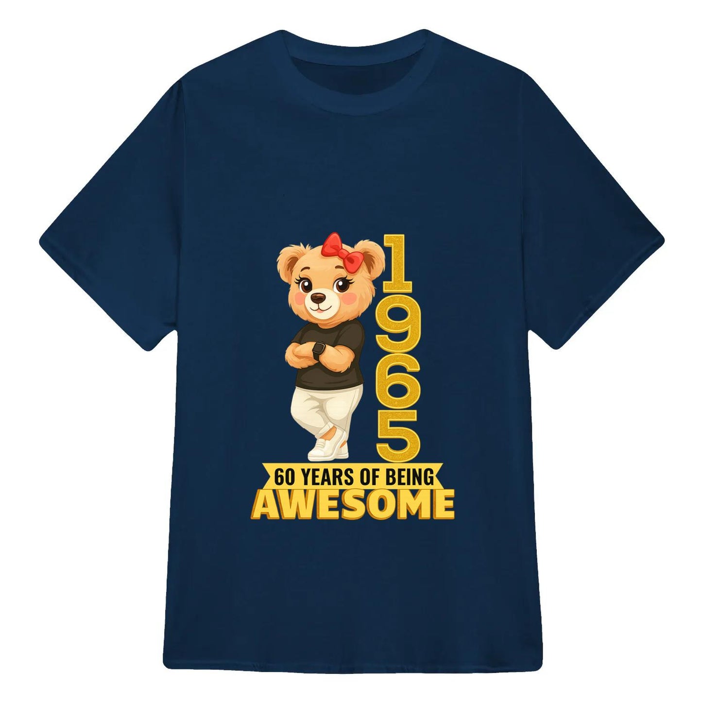 Chilling Bear Birthday Gift Idea Custom Year and Age T-shirt Classic Unisex T-Shirt | 5To9Style