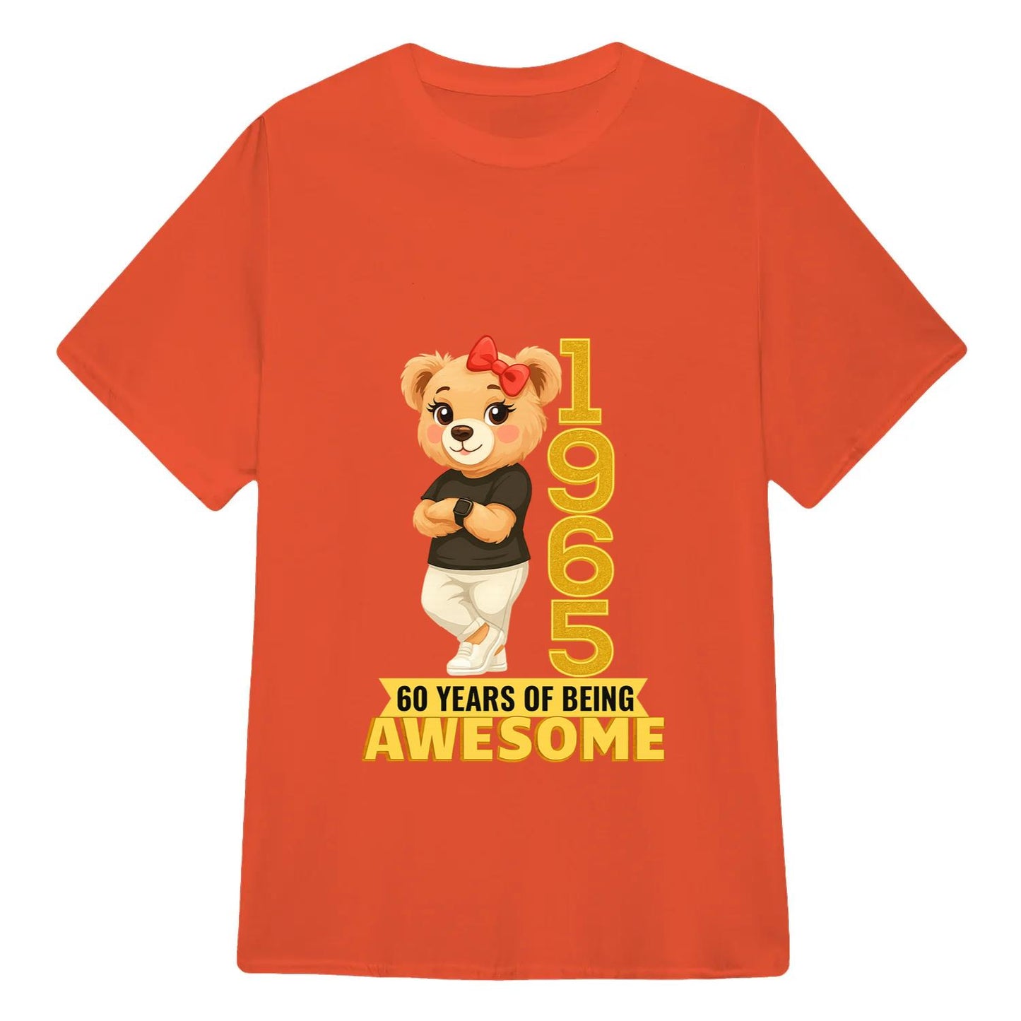 Chilling Bear Birthday Gift Idea Custom Year and Age T-shirt Classic Unisex T-Shirt | 5To9Style