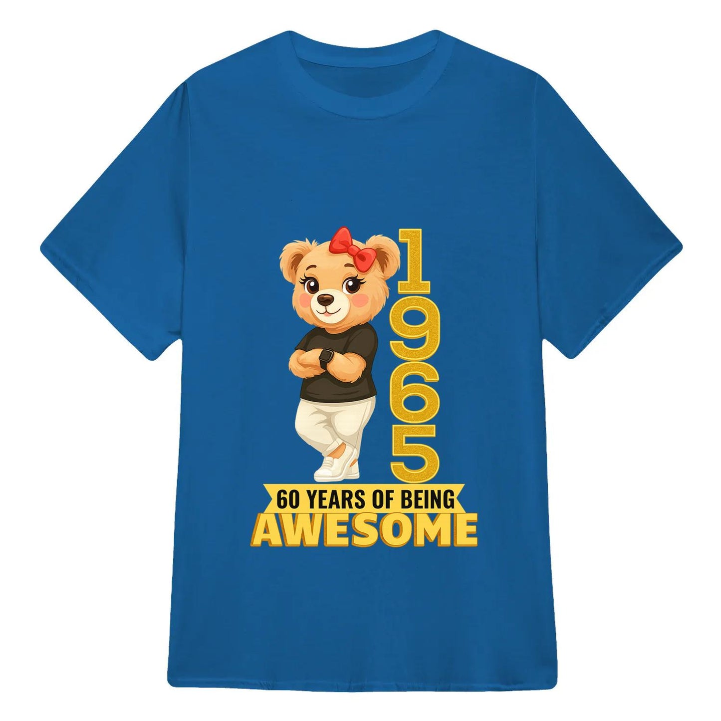 Chilling Bear Birthday Gift Idea Custom Year and Age T-shirt Classic Unisex T-Shirt | 5To9Style