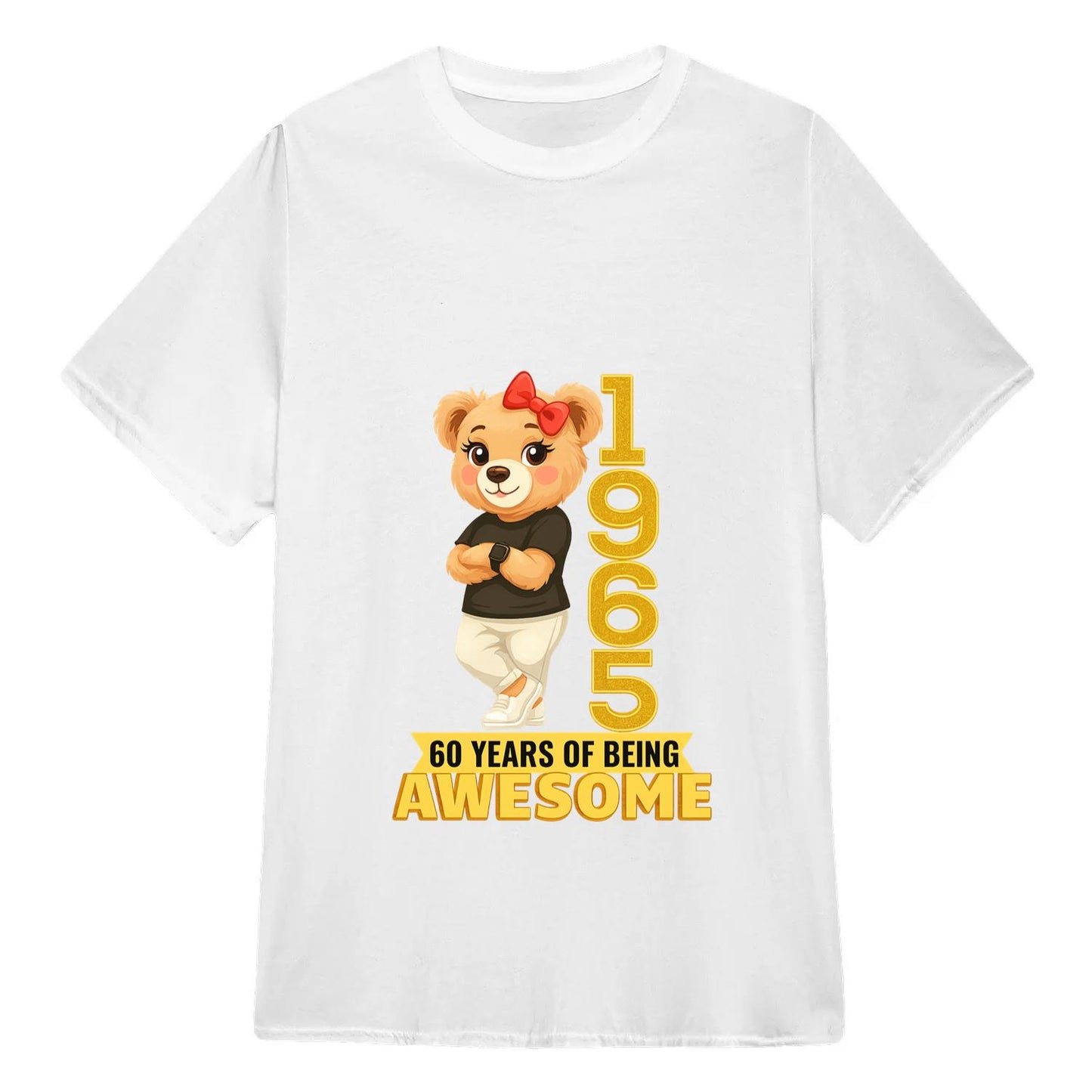 Chilling Bear Birthday Gift Idea Custom Year and Age T-shirt Classic Unisex T-Shirt | 5To9Style
