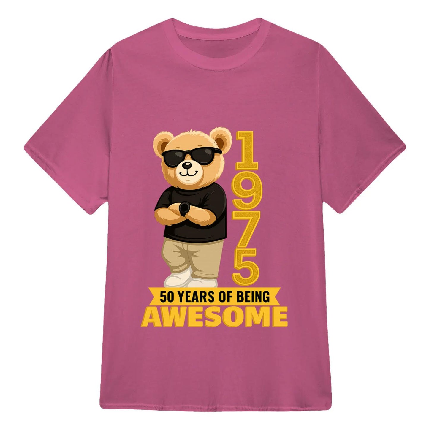 Chilling Bear Birthday Gift Idea For Men Custom Year and Age T-shirt Classic Unisex T-Shirt | 5To9Style