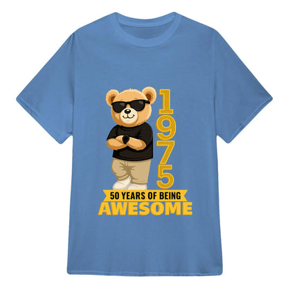 Chilling Bear Birthday Gift Idea For Men Custom Year and Age T-shirt Classic Unisex T-Shirt | 5To9Style