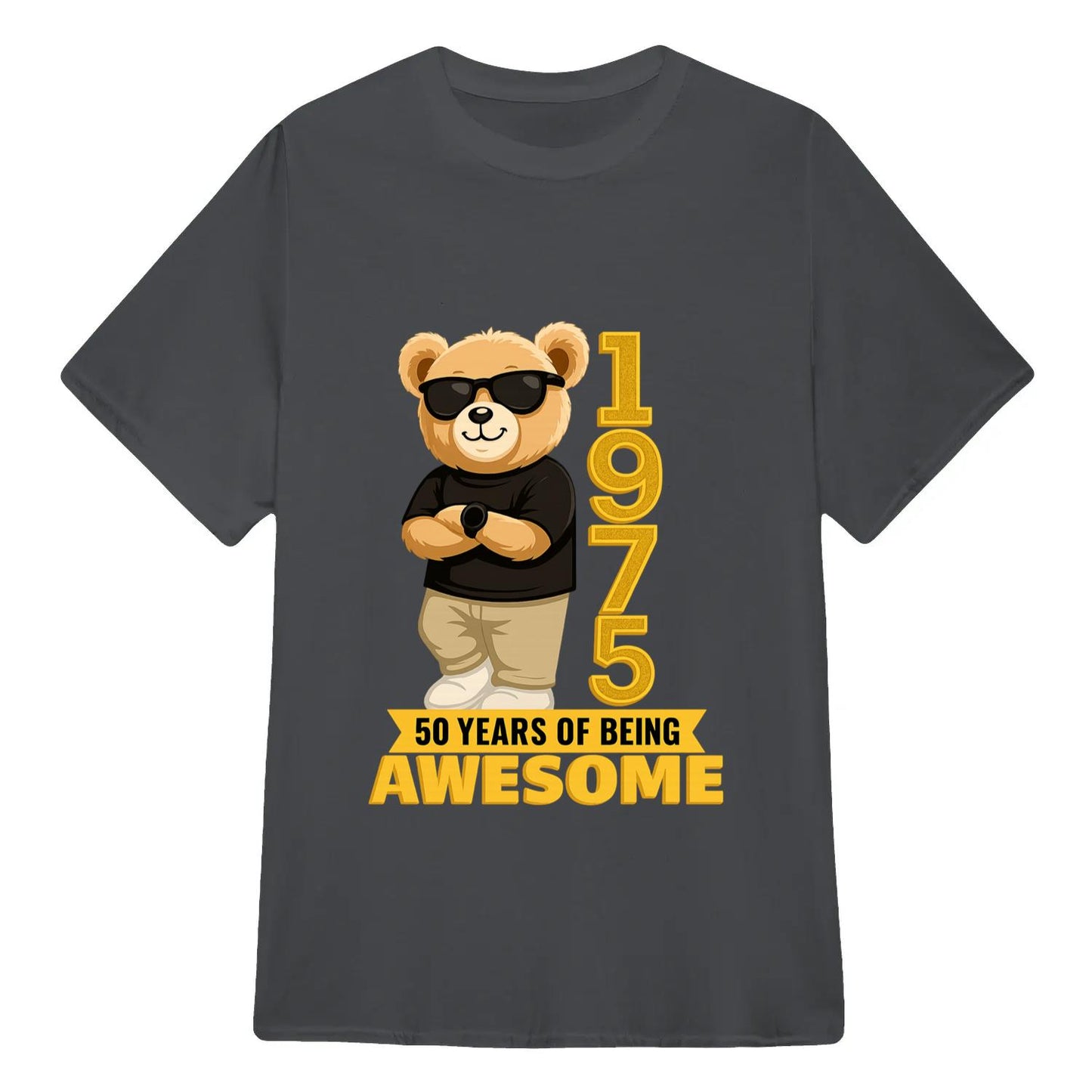 Chilling Bear Birthday Gift Idea For Men Custom Year and Age T-shirt Classic Unisex T-Shirt | 5To9Style