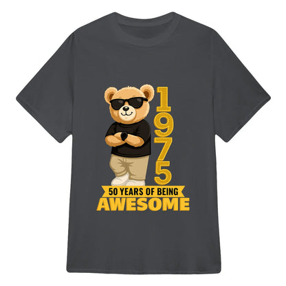 Chilling Bear Birthday Gift Idea For Men Custom Year and Age T-shirt Classic Unisex T-Shirt | 5To9Style