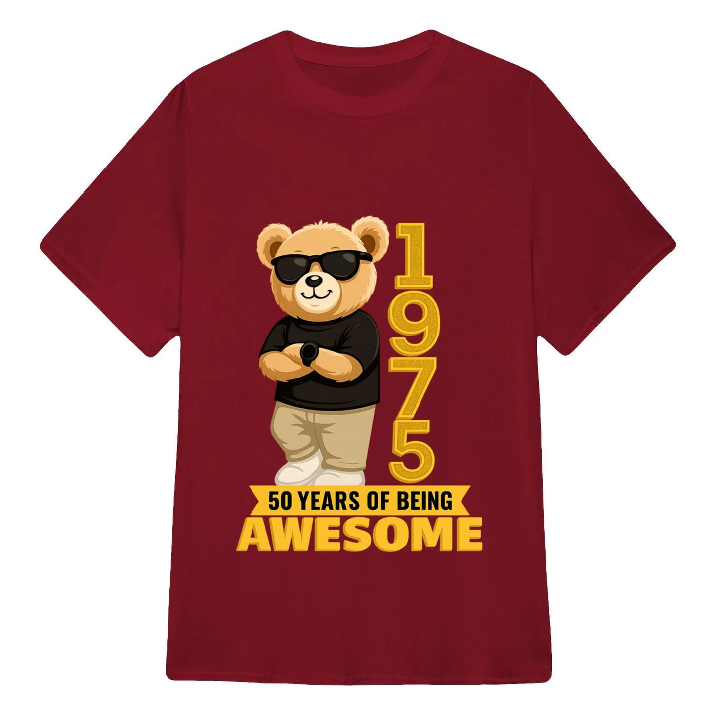 Chilling Bear Birthday Gift Idea For Men Custom Year and Age T-shirt Classic Unisex T-Shirt | 5To9Style