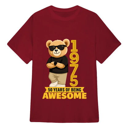 Chilling Bear Birthday Gift Idea For Men Custom Year and Age T-shirt Classic Unisex T-Shirt | 5To9Style
