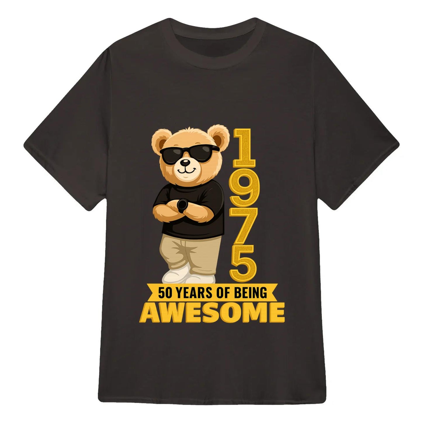 Chilling Bear Birthday Gift Idea For Men Custom Year and Age T-shirt Classic Unisex T-Shirt | 5To9Style