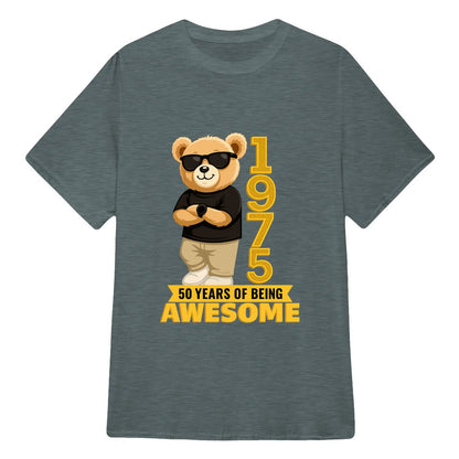 Chilling Bear Birthday Gift Idea For Men Custom Year and Age T-shirt Classic Unisex T-Shirt | 5To9Style